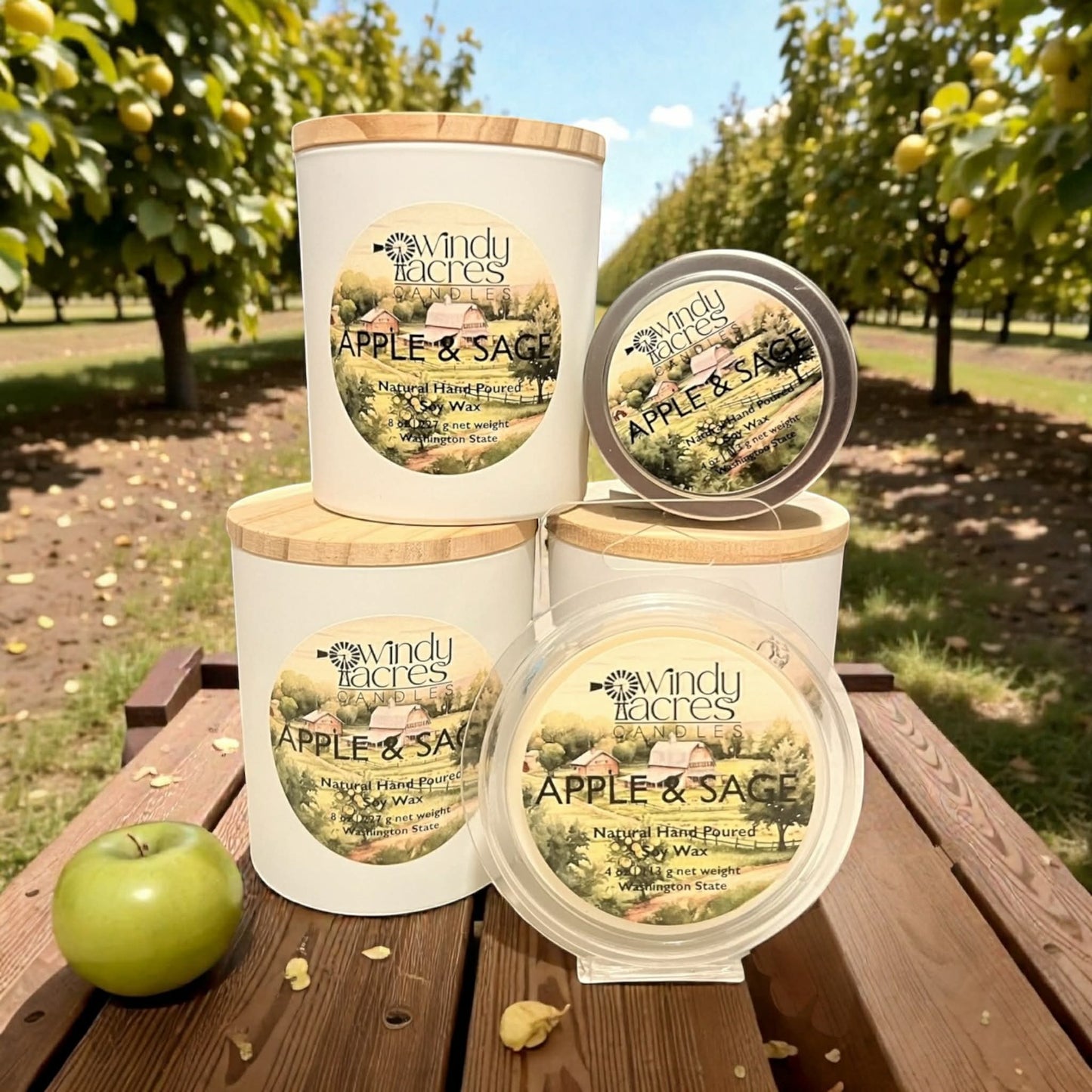 Apple and Sage - Soy Home Fragrance Products