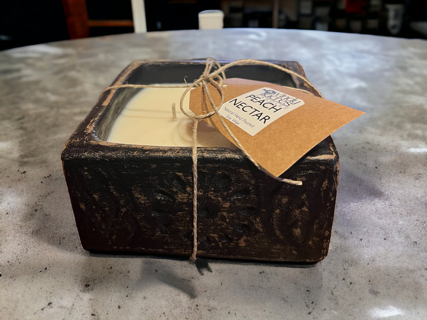 16oz. Bohemian Square Soy Centerpiece